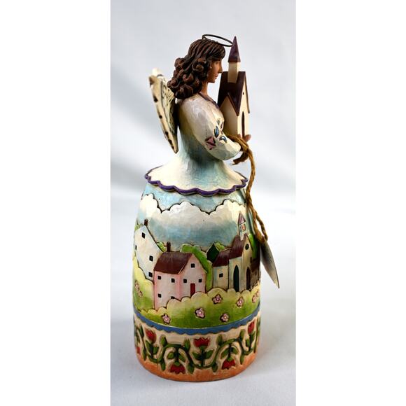 Jim Shore Blessed Are The Faithful Angel w/Church #4006931 NIB - Picture 5 of 9